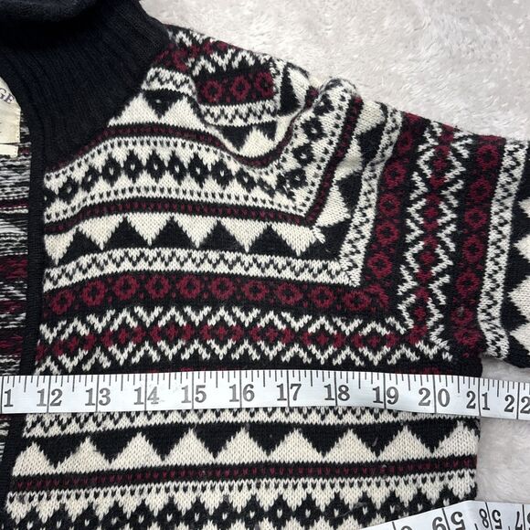 Cambridge Dry Goods Nordic Fair Isle Lambswool Duster Cardigan  Size M Vintage - Picture 8 of 11